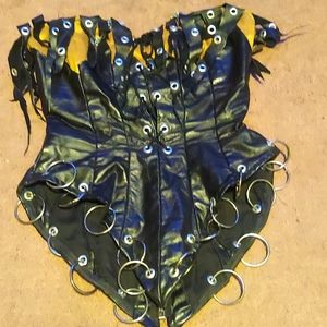 Custom leather bustier